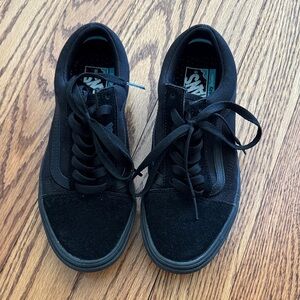 Vans Unisex All-Black Sneakers- Mens Size 5.5/Ladies 7.0